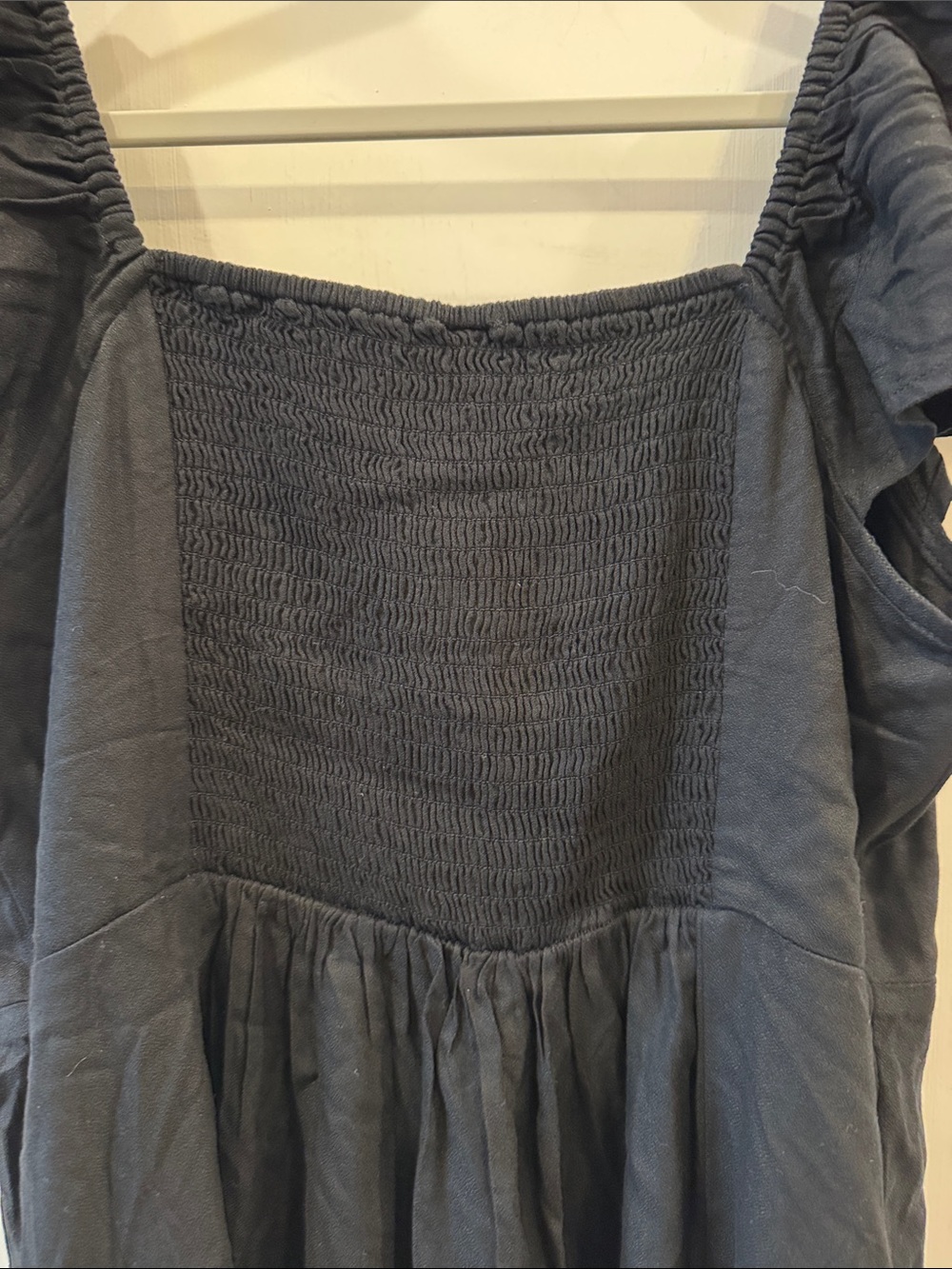 Old Navy short sleeve fit & flare midi dress in black jack color - Picture 11 of 12